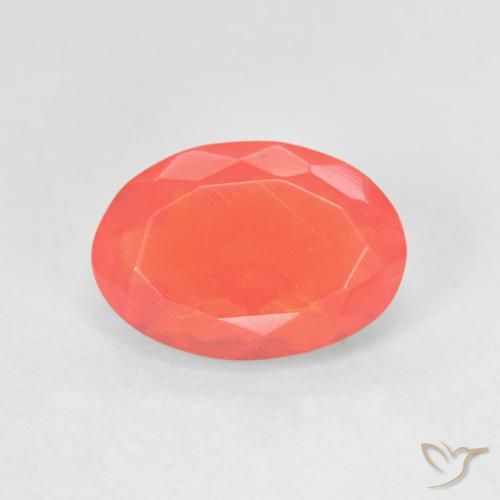 opala de fogo Laranja Intenso Natural 1.27ct, oval, Transparente