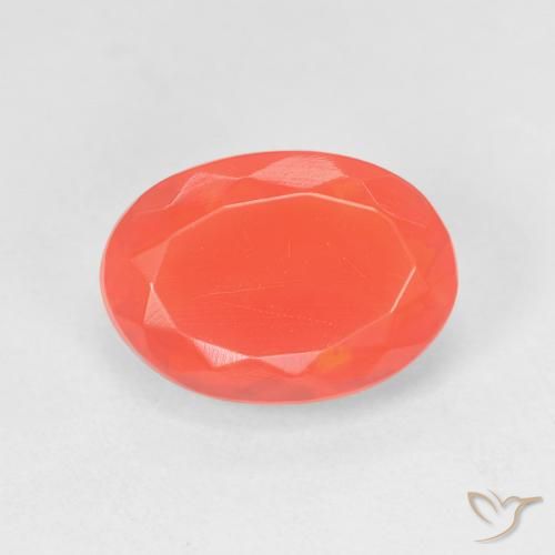 2.29ct Natural Laranja brilhante opala de fogo, oval, Transparente