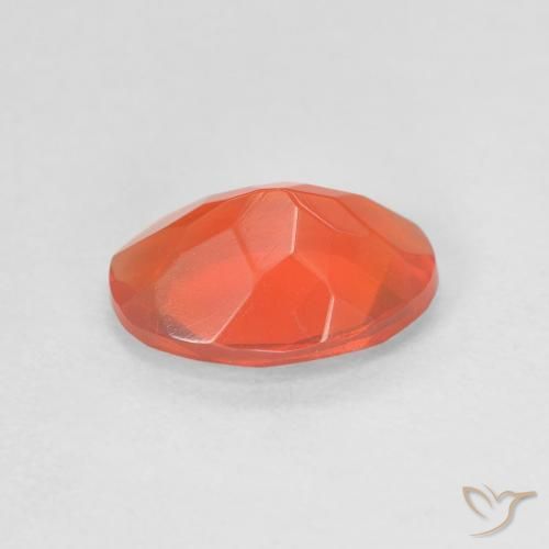 opala de fogo Laranja brilhante Natural 0.87ct, oval, Transparente