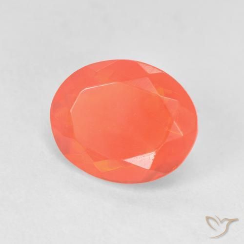 opala de fogo Laranja brilhante Natural 1.62ct, oval, Transparente
