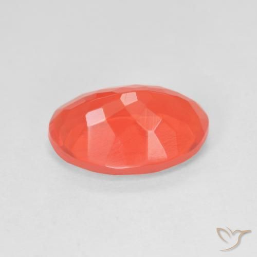 opala de fogo Vermelho Laranja Intenso Natural 2.71ct, oval, Transparente