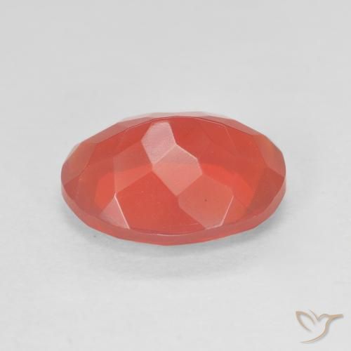 opala de fogo vermelho médio Natural 2.41ct, oval, Transparente