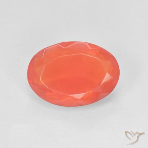1.78ct Natural vermelho médio opala de fogo, oval, Transparente