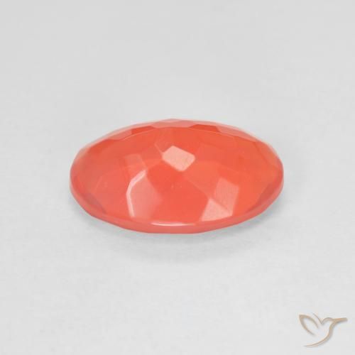 opala de fogo vermelho médio Natural 1.78ct, oval, Transparente