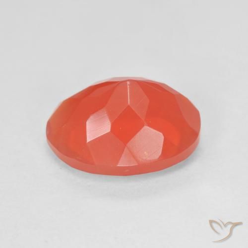 opala de fogo Carmesim Brilhante Vermelho-Laranja Natural 3.10ct, oval, Transparente