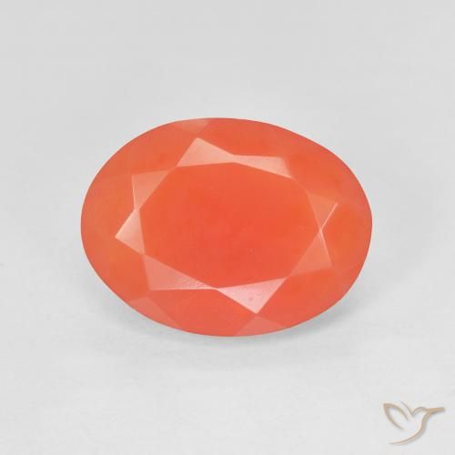 2.74ct Natural vermelho médio opala de fogo, oval, Transparente