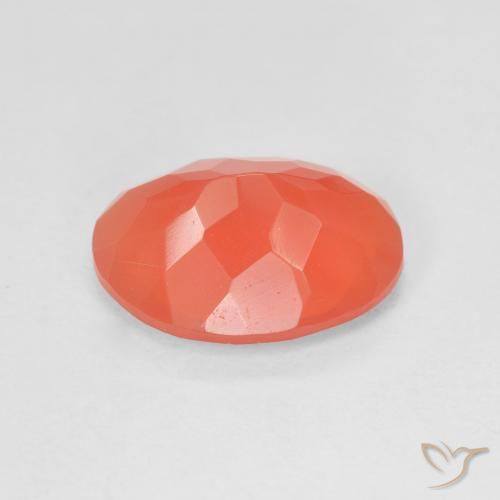 opala de fogo vermelho médio Natural 2.74ct, oval, Transparente