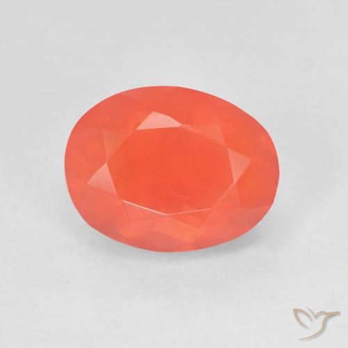 2.35ct Natural vermelho médio opala de fogo, oval, Transparente