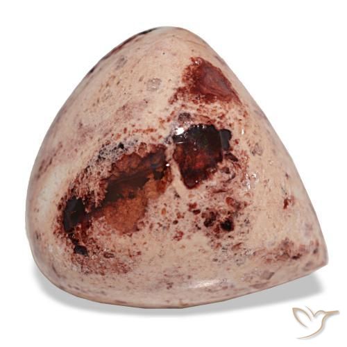 Opala de fogo multicolorido natural 14,71ct, formato de pêra, opaco