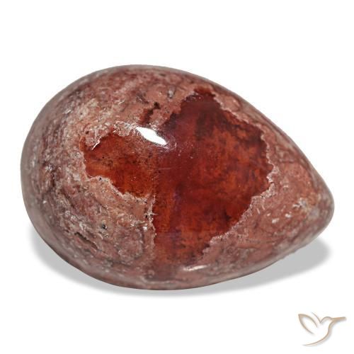 Opala de fogo multicolorido natural 9,96ct, formato de pêra, opaco