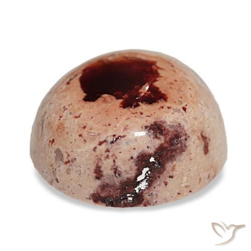 Opala de fogo multicolorido natural 10,30ct, corte redondo, opaco