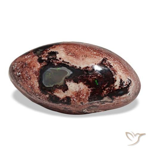 Opala de fogo multicolorido natural 12,75ct, marquise, opaco