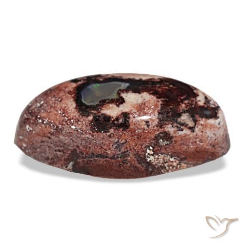 Opala de fogo multicolorido natural 12,75ct, marquise, opaco