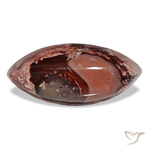 15.89ct multicolorido opala de fogo, marquise, opaco