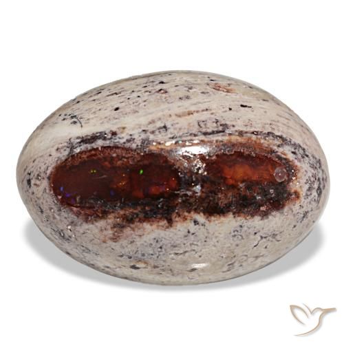 27.35ct multicolorido opala de fogo, oval, opaco