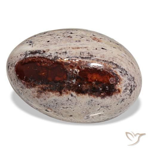 Opala de fogo multicolorido natural 27,35ct, corte oval, opaco