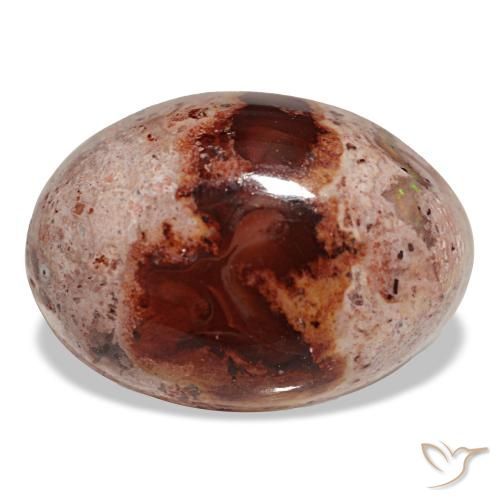 Opala de fogo multicolorido natural 12,94ct, corte oval, opaco