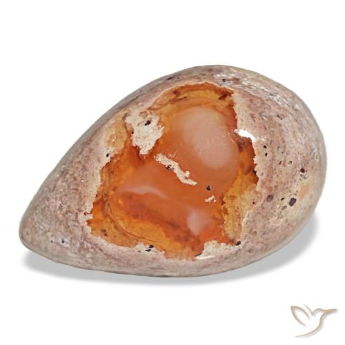 8.64ct multicolorido opala de fogo, formato de pêra, opaco