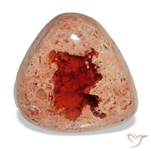 Opala de fogo multicolorido natural 8,34ct, trillion, opaco