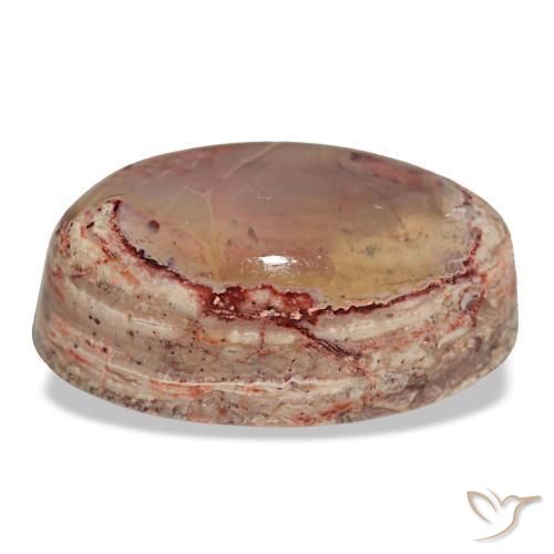 Opala de fogo multicolorido natural 14,89ct, corte oval, opaco