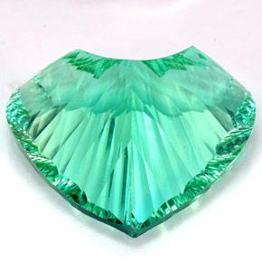 Fluorita verde natural 93,66ct, formato de coração, IF
