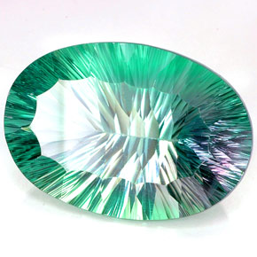Fluorita multicolorido natural 84,68ct, corte oval, IF