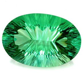 Fluorita verde natural 76,90ct, corte oval, IF