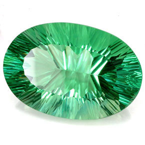 Fluorita verde natural 76,90ct, corte oval, IF