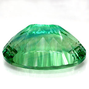 Fluorita verde natural 76,90ct, corte oval, IF