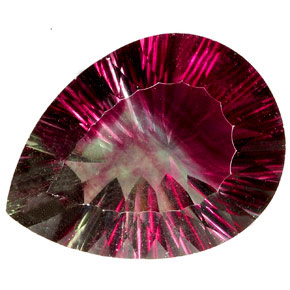 Fluorita multicolorido natural 82,17ct, formato de pêra, VVS