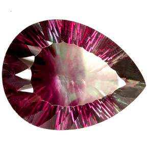Fluorita multicolorido natural 82,17ct, formato de pêra, VVS