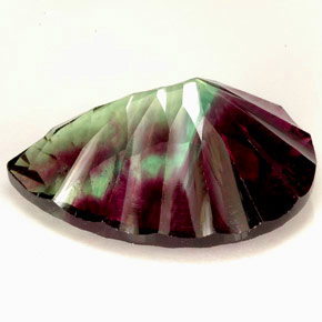 Fluorita multicolorido natural 82,17ct, formato de pêra, VVS