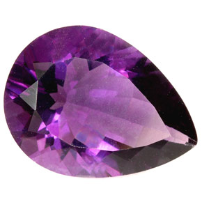 Fluorita violeta natural 11,90ct, formato de pêra, VVS