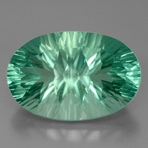 Fluorita verde natural 49,15ct, corte oval, VVS