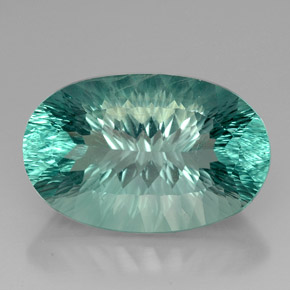 Fluorita verde natural 67,26ct, corte oval, VVS