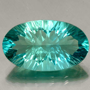 Fluorita verde natural 27,89ct, corte oval, VVS