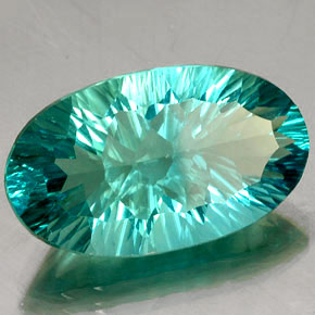 Fluorita verde natural 27,89ct, corte oval, VVS
