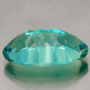 Fluorita verde natural 27,89ct, corte oval, VVS