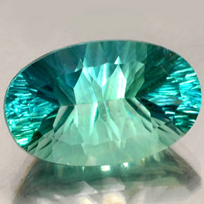 Fluorita multicolorido natural 25,96ct, corte oval, VVS-VS