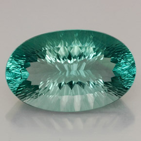 Fluorita multicolorido natural 70,27ct, corte oval, VVS
