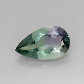 Fluorita multicolorido natural 15,61ct, formato de pêra, VVS