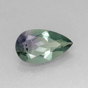 Fluorita multicolorido natural 15,61ct, formato de pêra, VVS