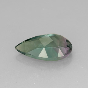 Fluorita multicolorido natural 15,61ct, formato de pêra, VVS
