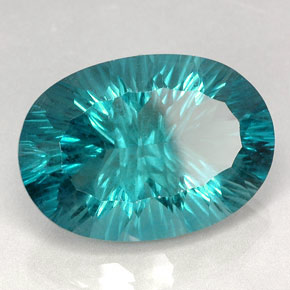 Fluorita azul natural 47,22ct, corte oval, VVS