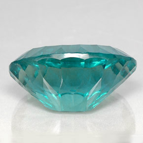 Fluorita azul natural 47,22ct, corte oval, VVS