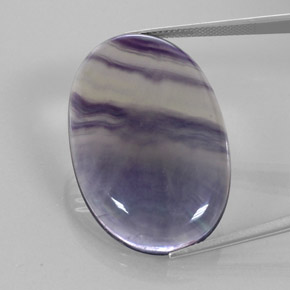 Fluorita multicolorido natural 50,75ct, corte oval, transparente