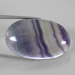 Fluorita multicolorido natural 50,75ct, corte oval, transparente
