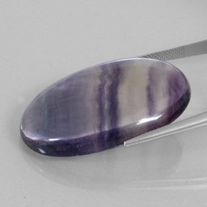 Fluorita multicolorido natural 50,75ct, corte oval, transparente