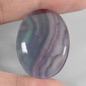 Fluorita multicolorido natural 52,83ct, corte oval, transparente