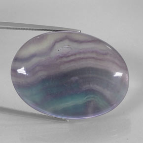 Fluorita multicolorido natural 52,83ct, corte oval, transparente